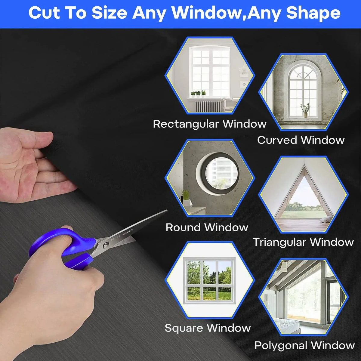 Magnetic Blackout Window Shades for Bedroom Nursery and Kids Room