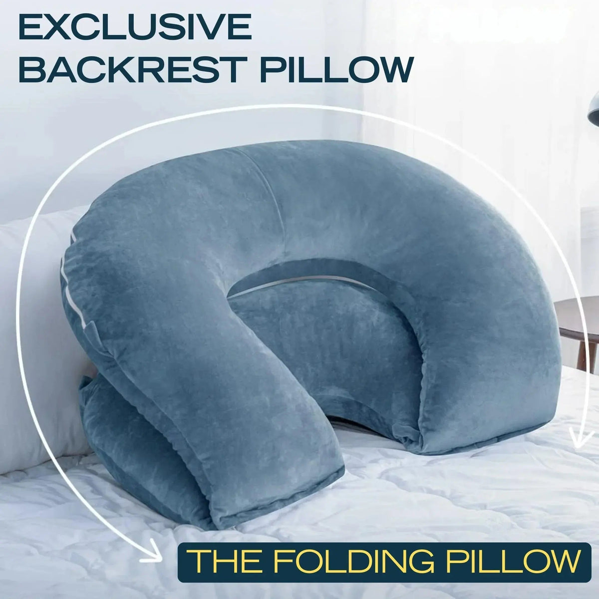 Adjustable U Shaped Reading Pillow with Folding Modular Design