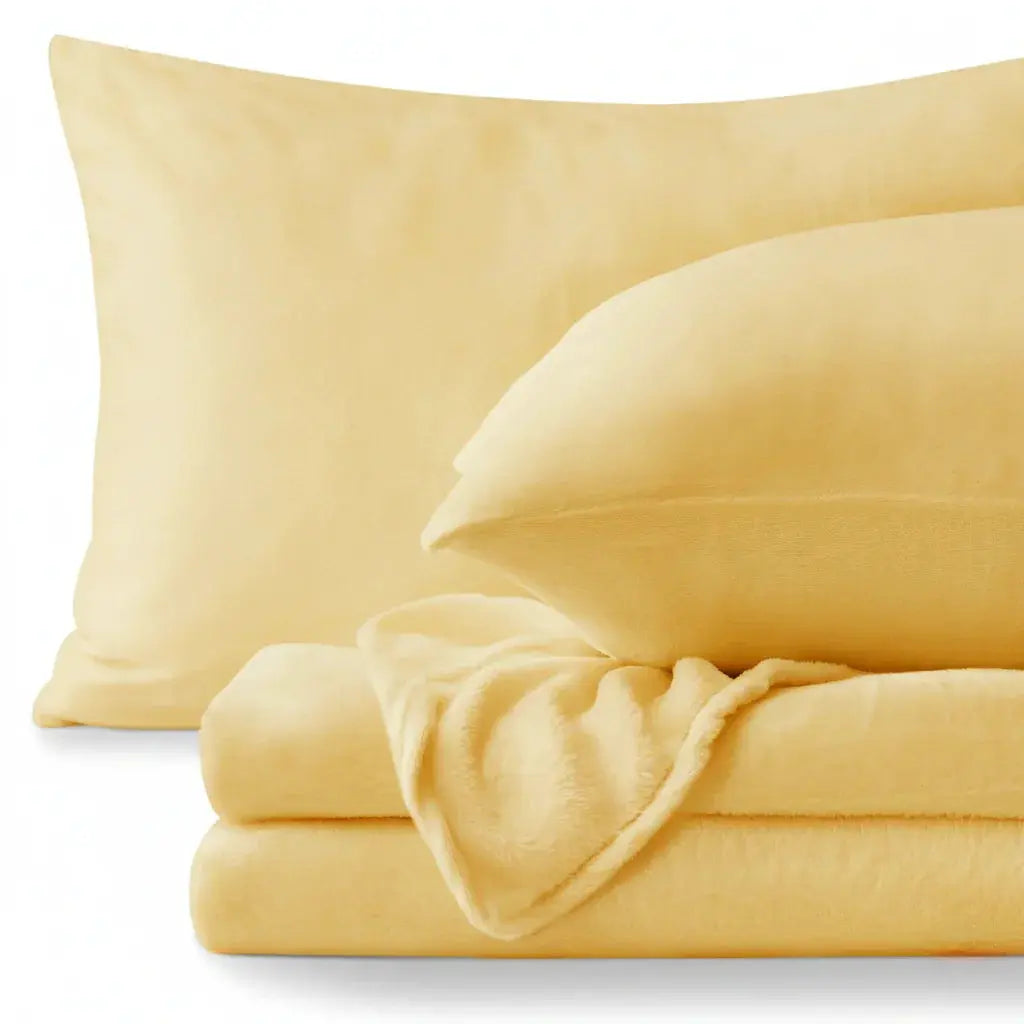 Flannel Fleece Bedding Set Sheet and Pillowcases Cozy Warm