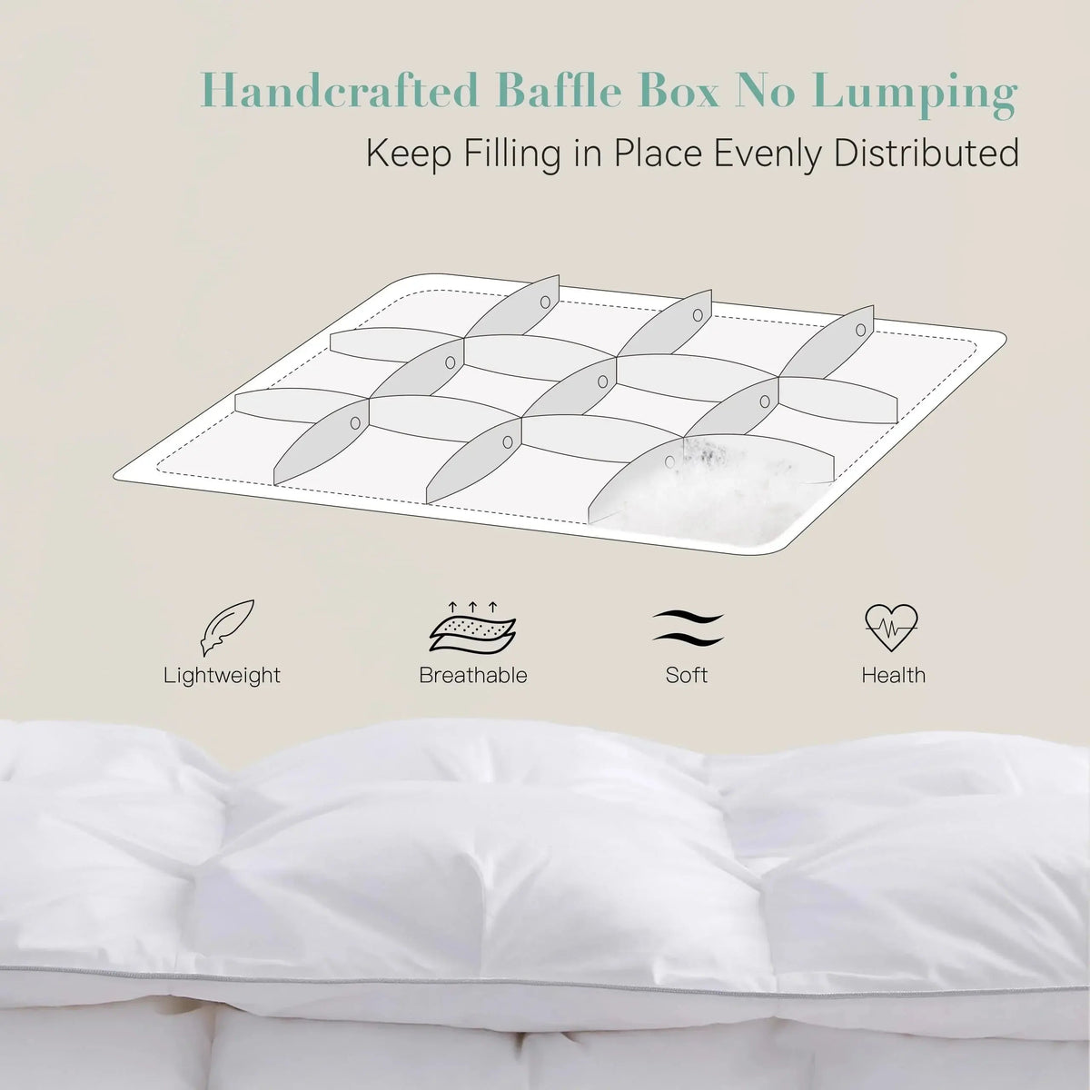 Goose Down Comforter All Season Warmth Ultra Soft Bedroom