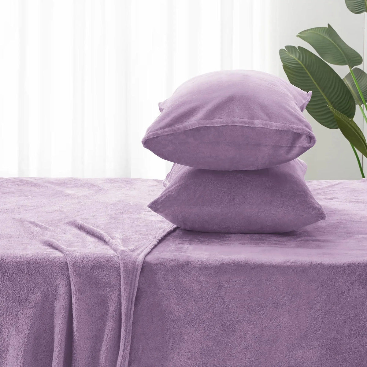 Flannel Fleece Bedding Set Sheet and Pillowcases Cozy Warm