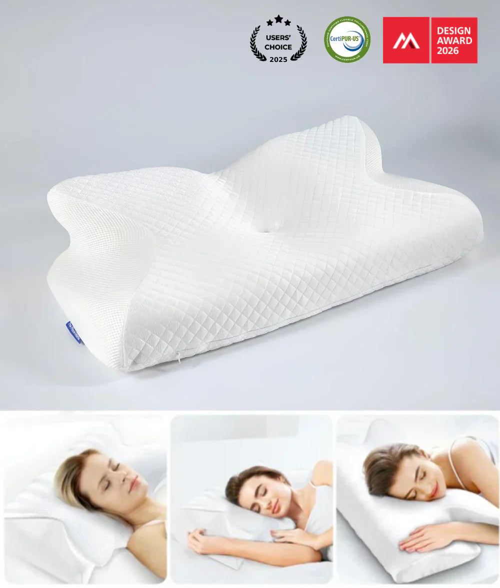 Memory Foam Neck Pillow for Cervical Support and Better Sleep