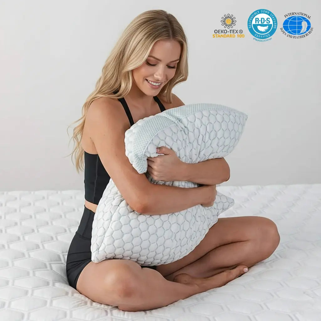 Shredded Memory Foam Pillow Cooling Adjustable Support