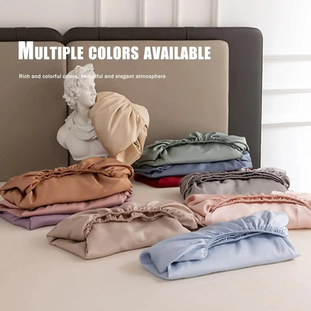 Bamboo Cooling Fitted Sheet Soft Breathable Bedroom Bedding