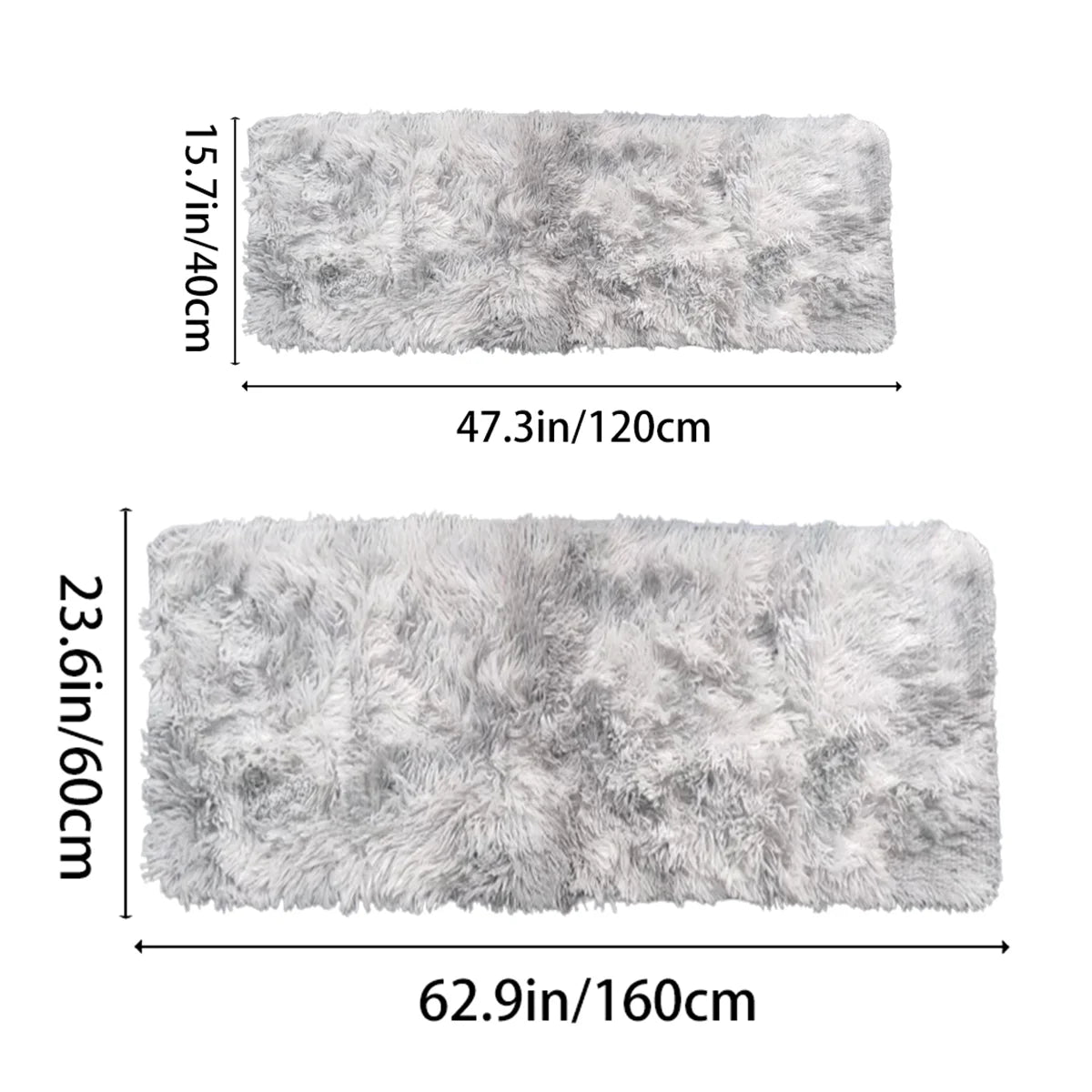 Tie-Dye Fluffy Shag Area Rug for Bedroom Living Room Nursery Floors