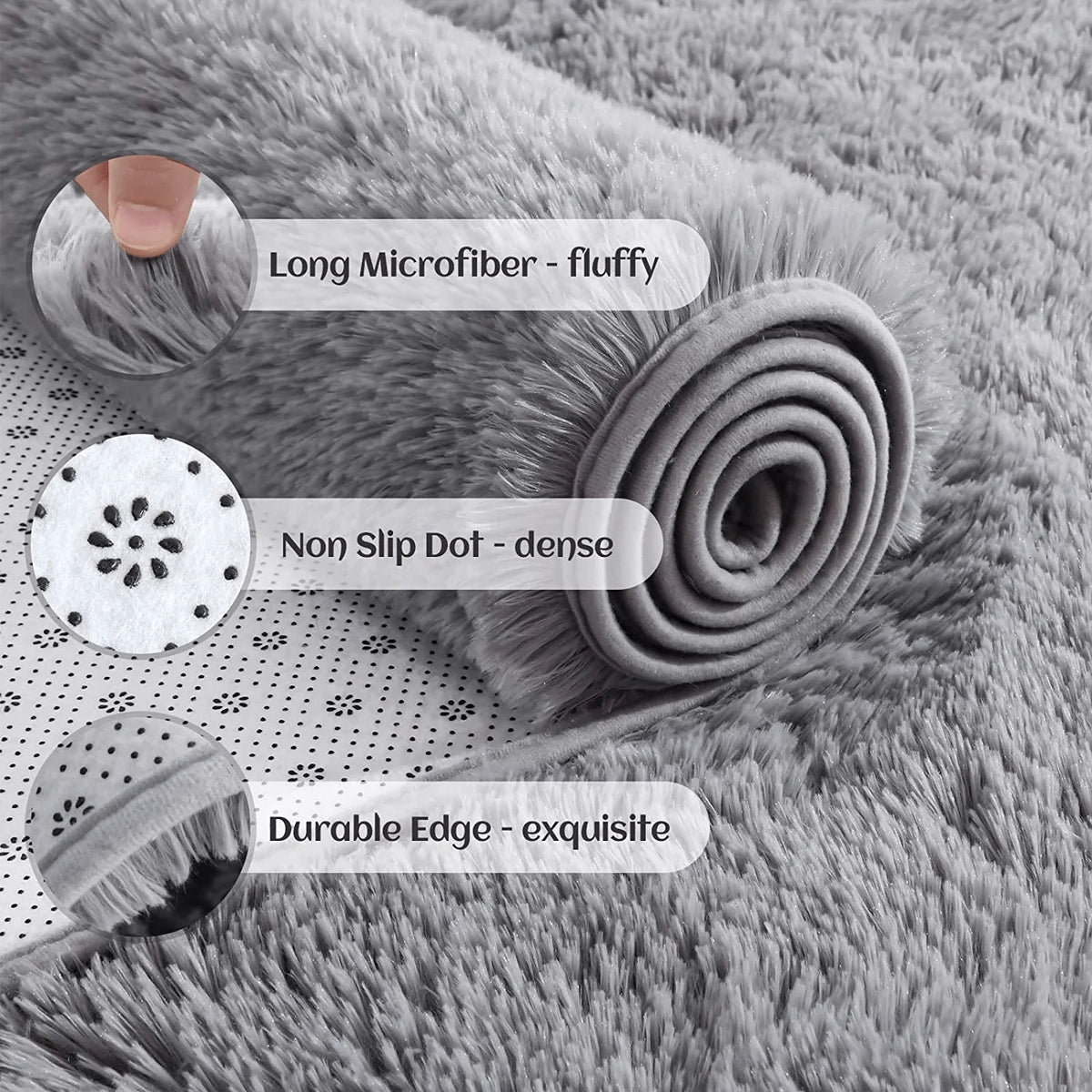 Tie-Dye Fluffy Shag Area Rug for Bedroom Living Room Nursery Floors