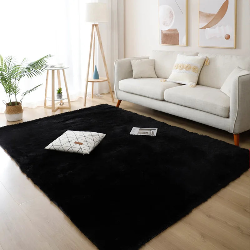 Fluffy Faux Fur Hall Carpet for Living Room Bedroom Kids Room Dorm