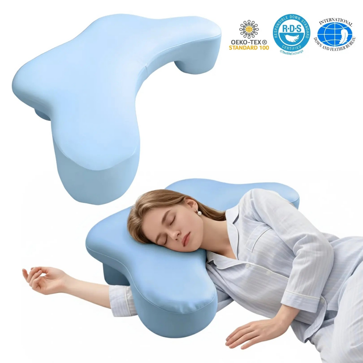 Side Sleeper Arm Pillow with Ergonomic Foam Support Design
