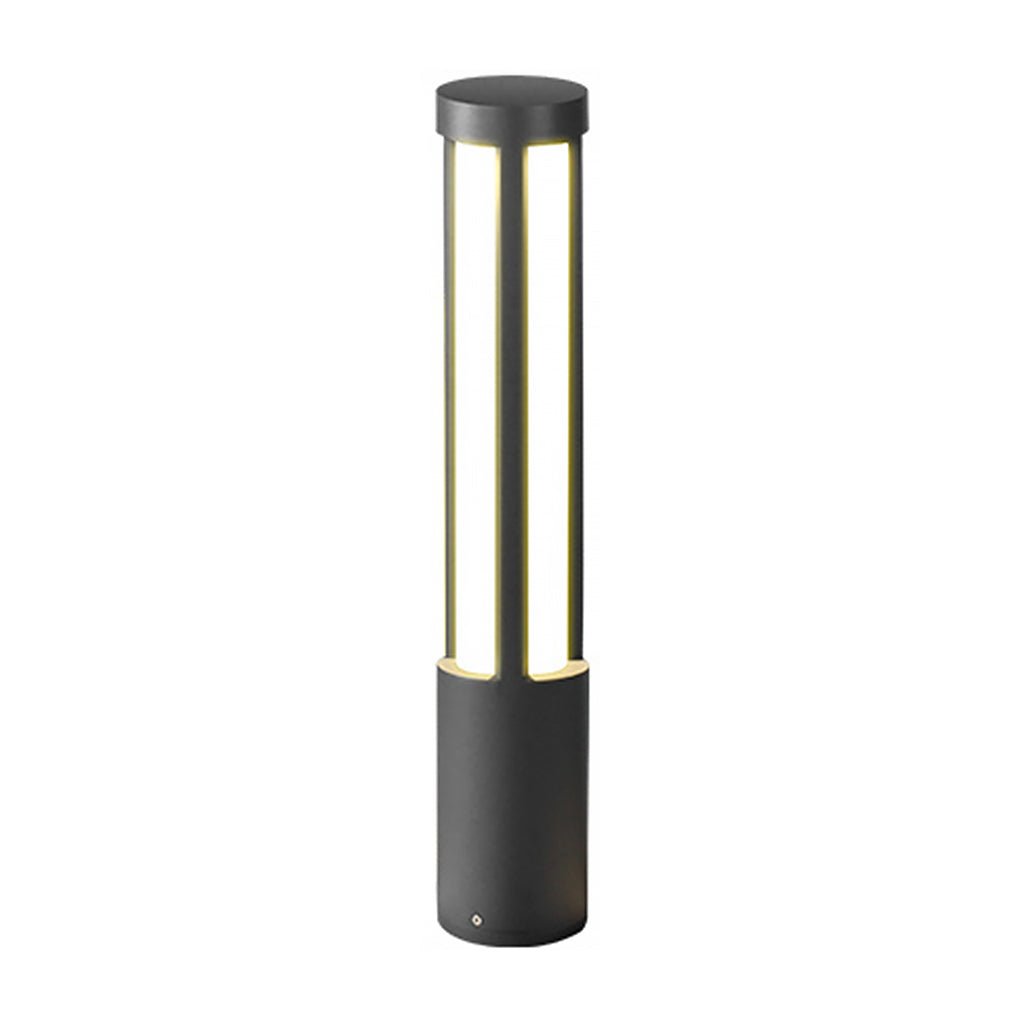 Black LED Cylinder Bollard Light for Outdoor Landscape Pathway