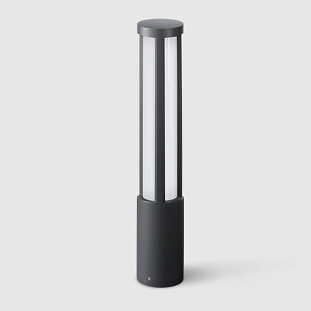 Black LED Cylinder Bollard Light for Outdoor Landscape Pathway