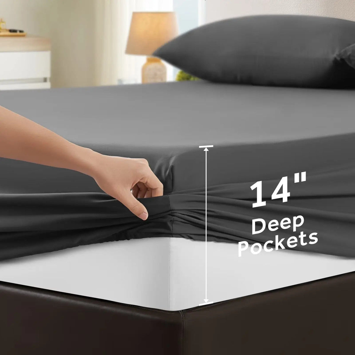 Brushed Bedding Set 4 Piece Soft Sheets Twin Full Queen King
