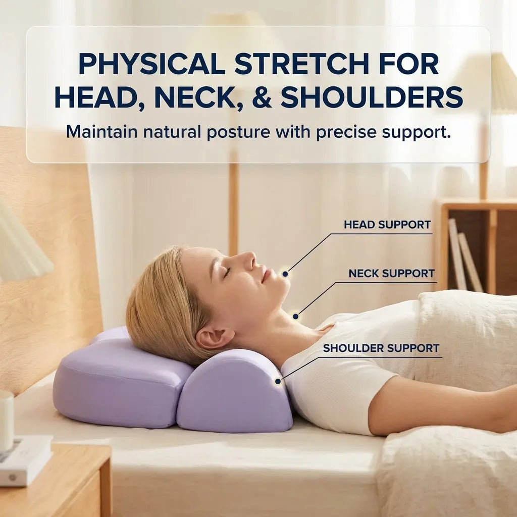 Ergonomic Contour Pillow Zoned Support Memory Foam Sleep