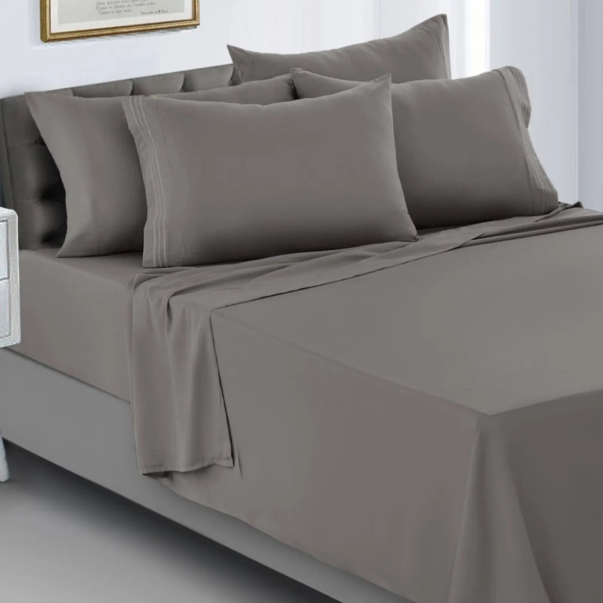Brushed Bedding Set 4 Piece Soft Sheets Twin Full Queen King