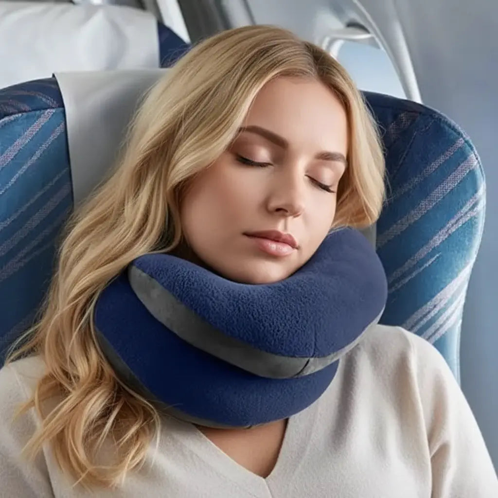 Double Support Travel Neck Pillow for Flights and Long Car Rides