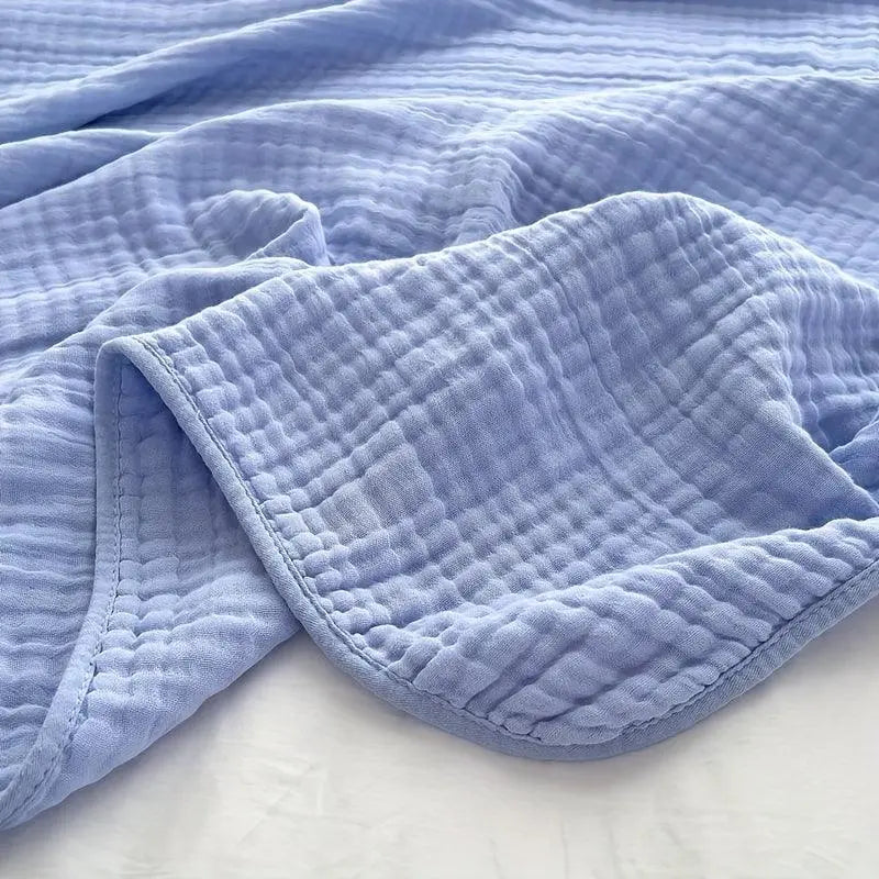 Lightweight Cotton Muslin Throw Blanket Soft Breathable Layer