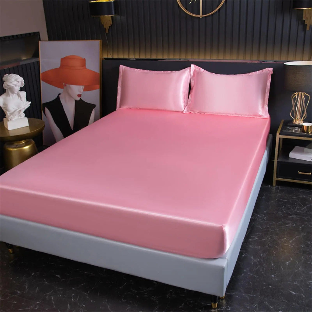 Bamboo Cooling Fitted Sheet Soft Breathable Bedroom Bedding