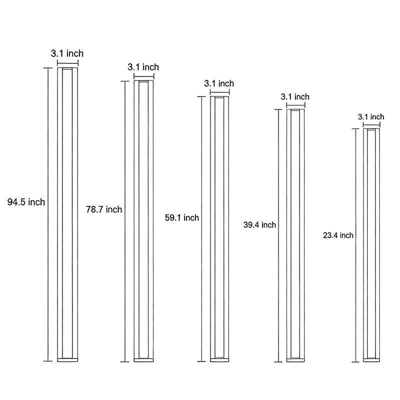 Waterproof Linear LED Outdoor Wall Light for Porch Patio Gate