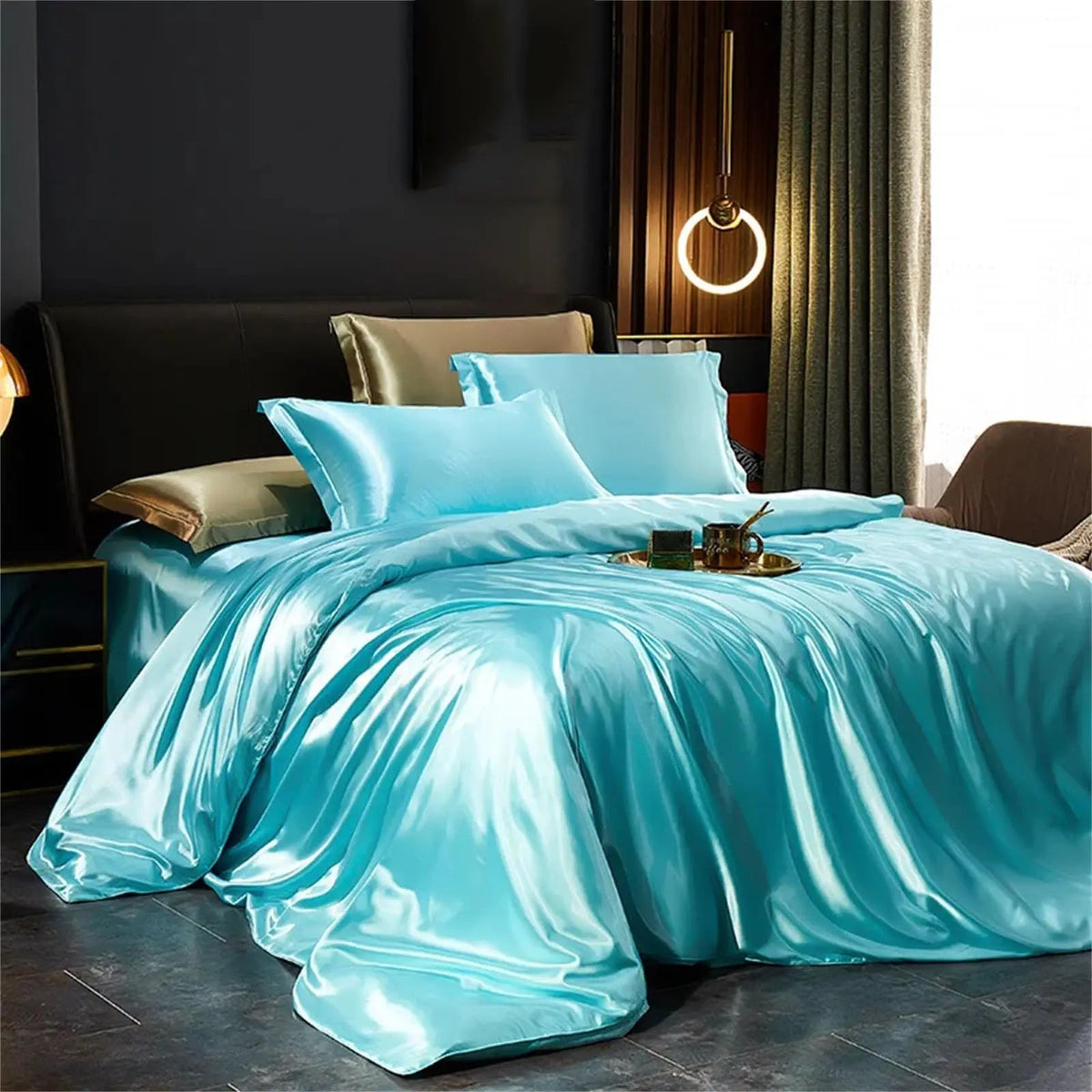 Mulberry Silk Bedding Set with Duvet Cover Sheet and Pillowcases