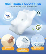 Memory Foam Neck Pillow for Cervical Support and Better Sleep