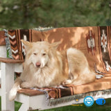 Woven Throw Blanket with Tassels Reversible Brown Sofa Bed