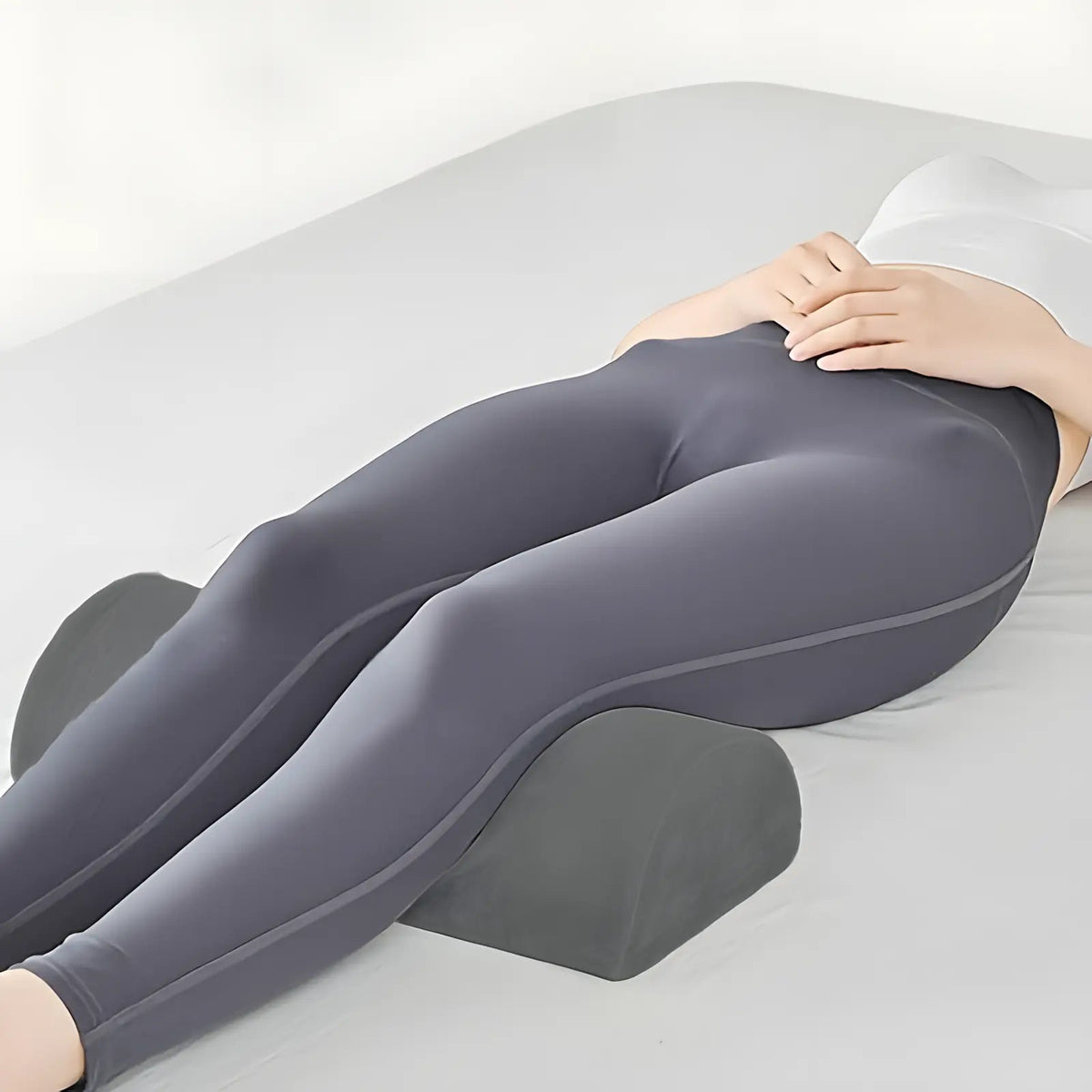 Half Moon Bolster Pillow for Legs Support Comfort Bed Rest