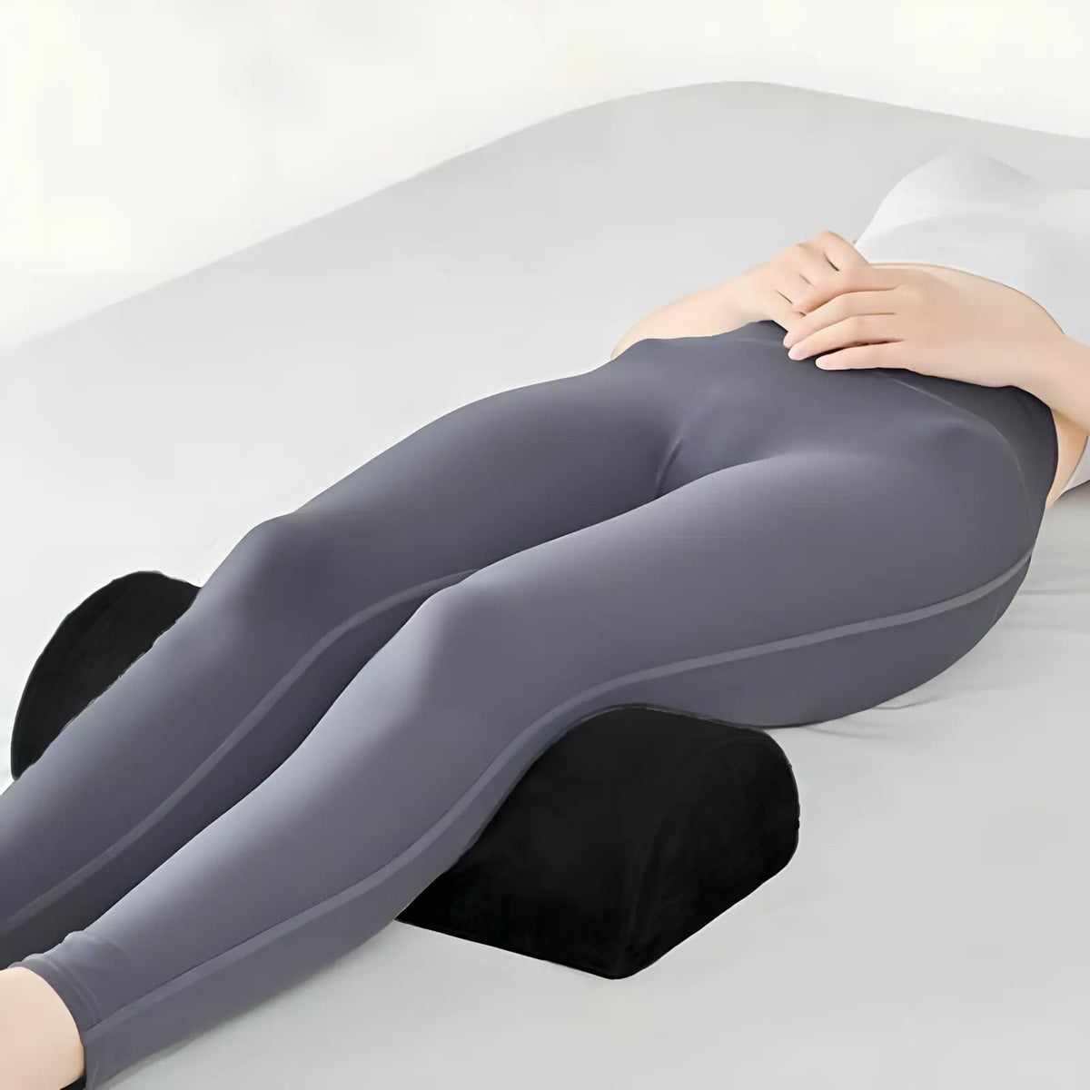 Half Moon Bolster Pillow for Legs Support Comfort Bed Rest