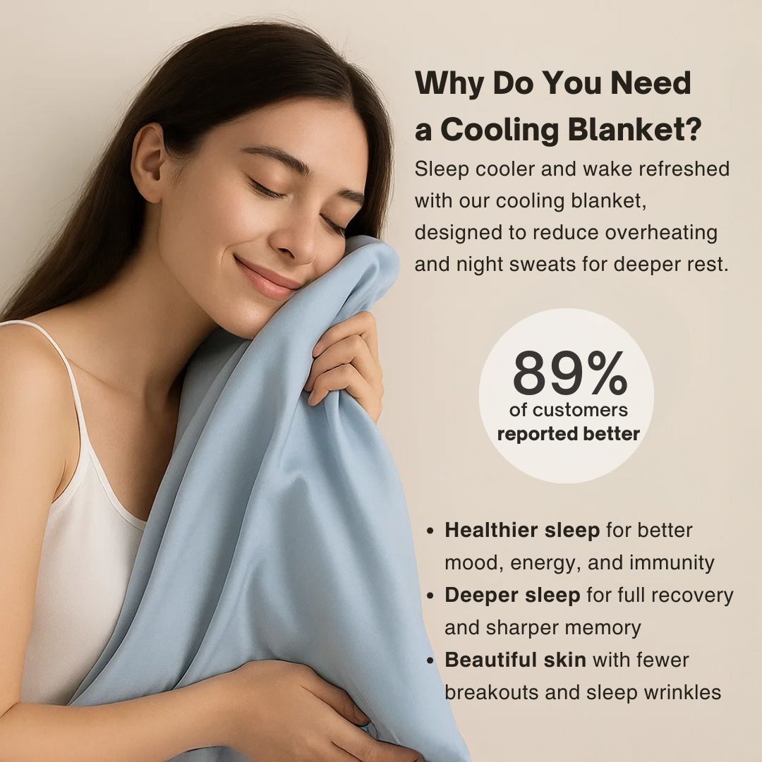Cooling Blanket for Hot Sleepers Night Sweats and Summer Bed Comfort