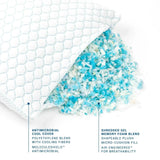Shredded Memory Foam Pillow Cooling Adjustable Support