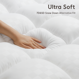 Cooling Mattress Topper for Back Pain and Plush Bed Comfort