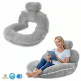 Adjustable U Shaped Reading Pillow with Folding Modular Design