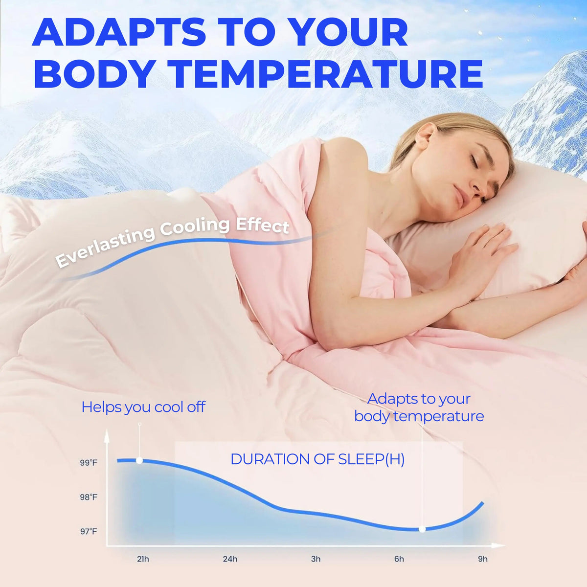 Ice Cooling Comforter Lightweight Breathable Bedroom Bedding