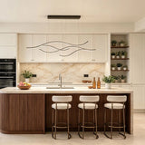 Curved LED Pendant Light Wavy LED Metal Ceiling Light