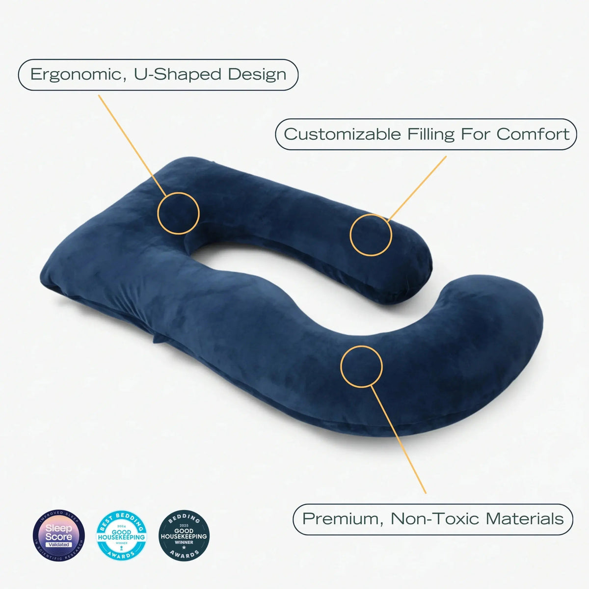 U Shaped Pregnancy Body Pillow for Cooling Full Body Support