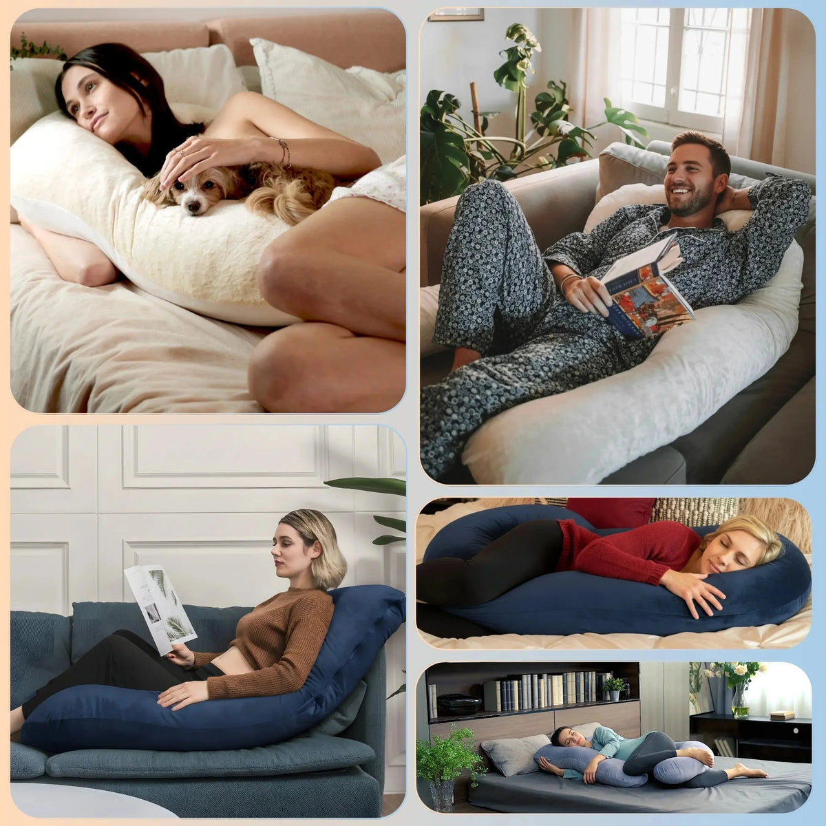 U Shaped Pregnancy Body Pillow for Cooling Full Body Support