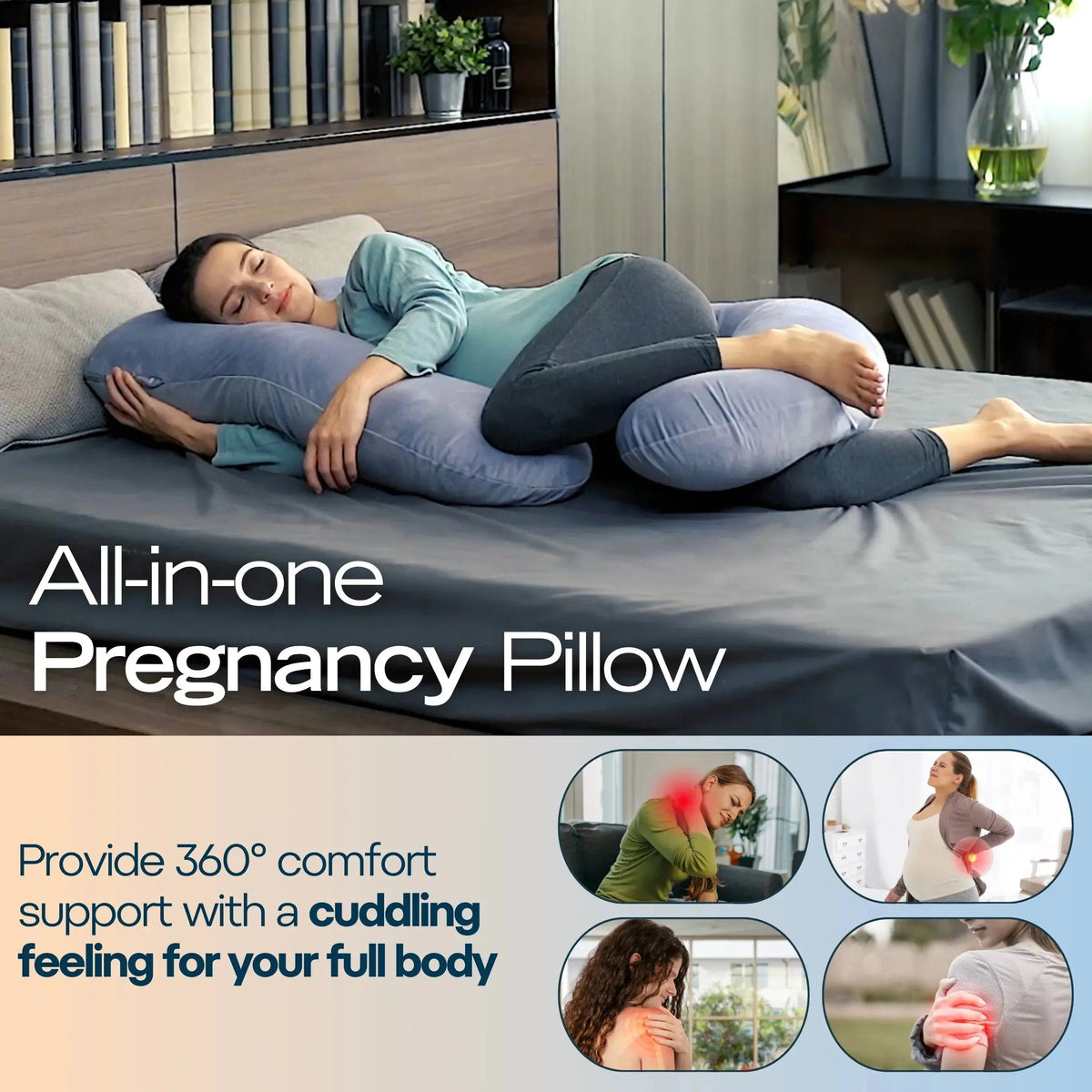 Mama Chill Pillow - U-Shaped Cooling Pregnancy Body Pillow