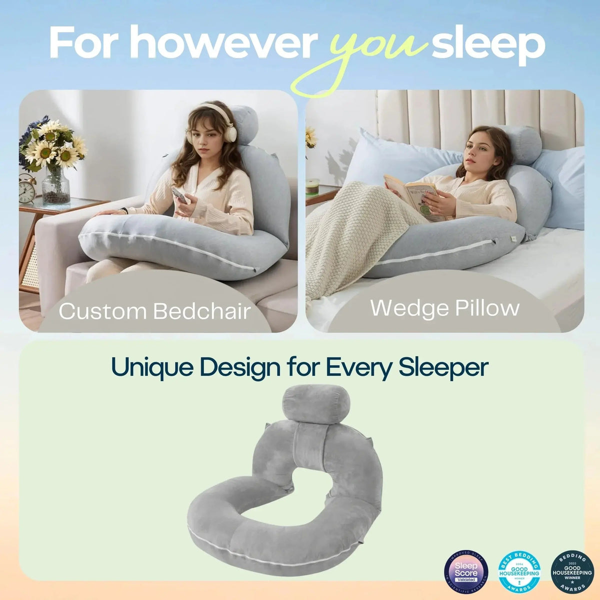 U-Shaped Reading Pillow