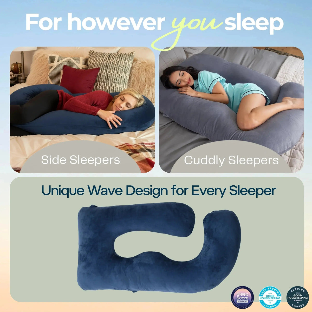 U Shaped Pregnancy Body Pillow for Cooling Full Body Support