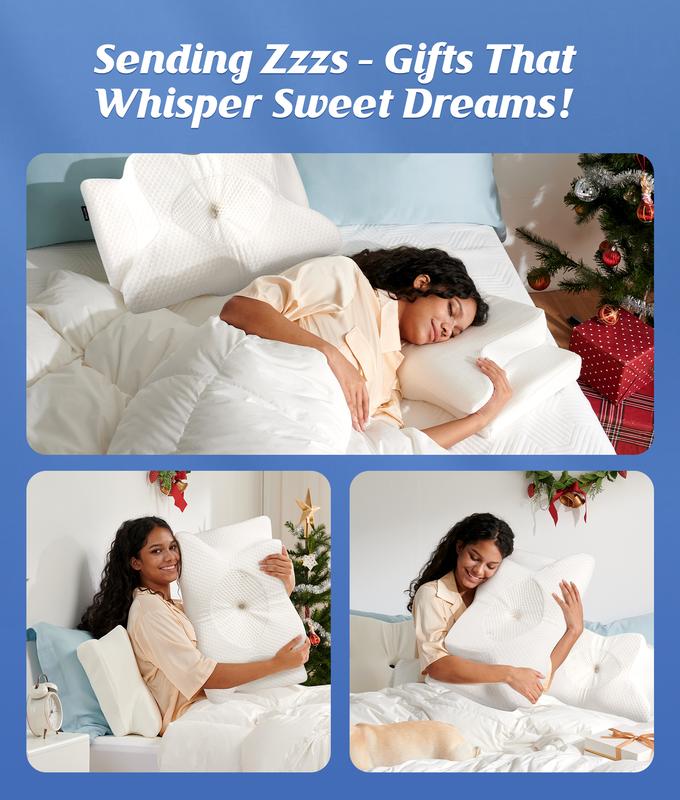 Memory Foam Neck Pillow for Cervical Support and Better Sleep