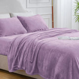 Flannel Fleece Bedding Set Sheet and Pillowcases Cozy Warm
