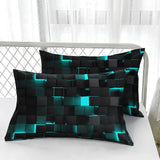 Modern Geometric Comforter Bedding Set with Quilt and 2 Pillowcases