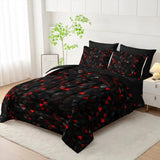 Modern Geometric Comforter Bedding Set with Quilt and 2 Pillowcases