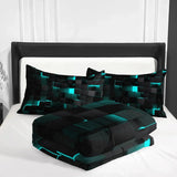 Modern Geometric Comforter Bedding Set with Quilt and 2 Pillowcases