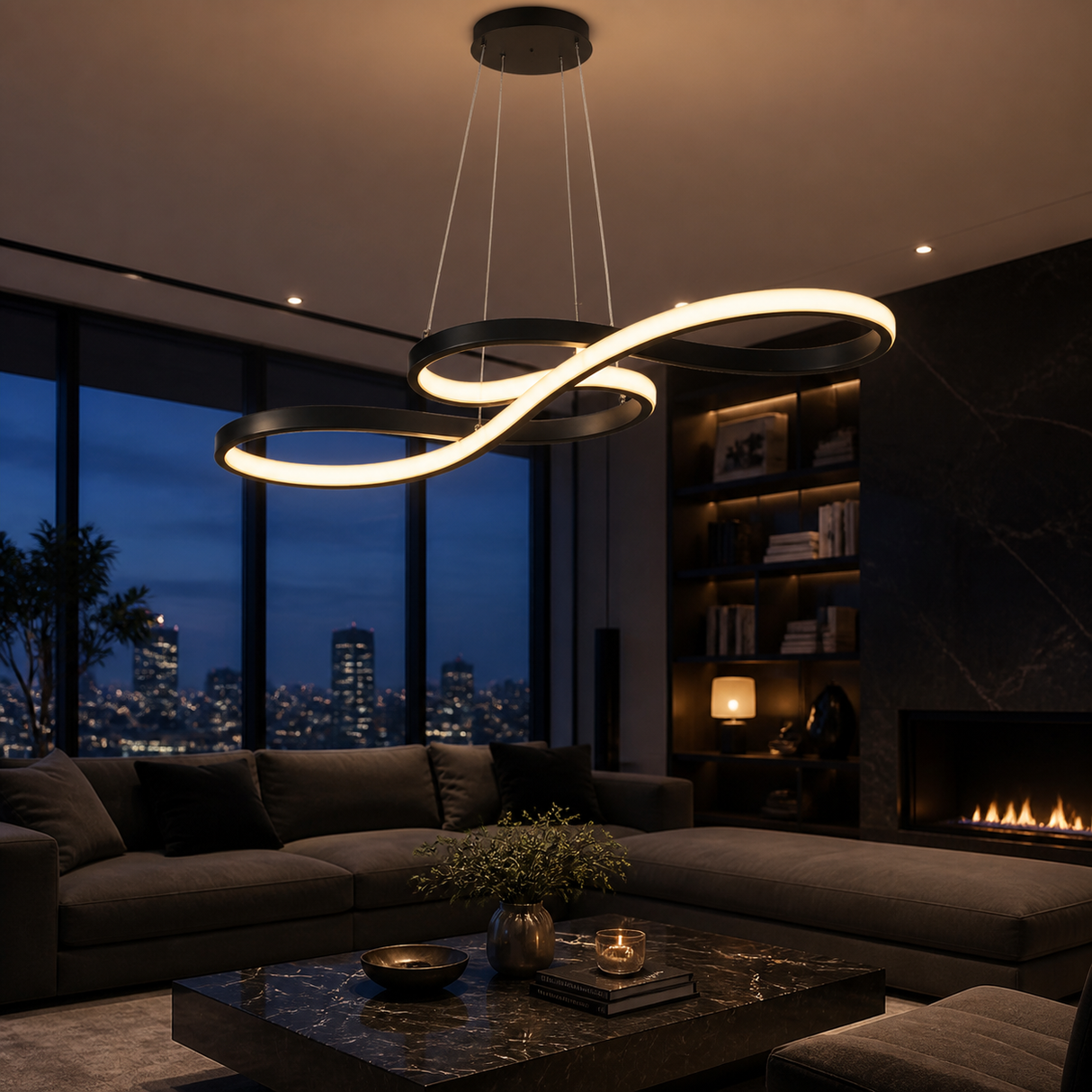 Aria Sculptural Pendant Chandelier