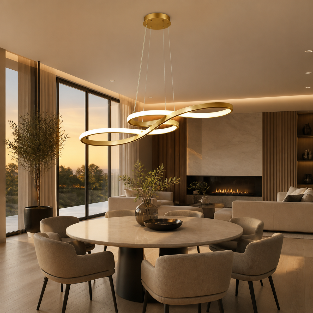 Aria Sculptural Pendant Chandelier
