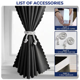 Self Adhesive Portable Blackout Curtain for Bedroom and Travel