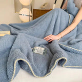 Double Thick Lamb Plush Bed Throw Blanket for Winter Warmth