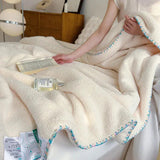 Double Thick Lamb Plush Bed Throw Blanket for Winter Warmth