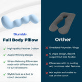 Dinosaur Full Body Pillow for Kids Adults Sleep and Lounging