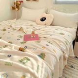 Cloud Velvet Blanket Soft Plush Printed Throw Bedroom