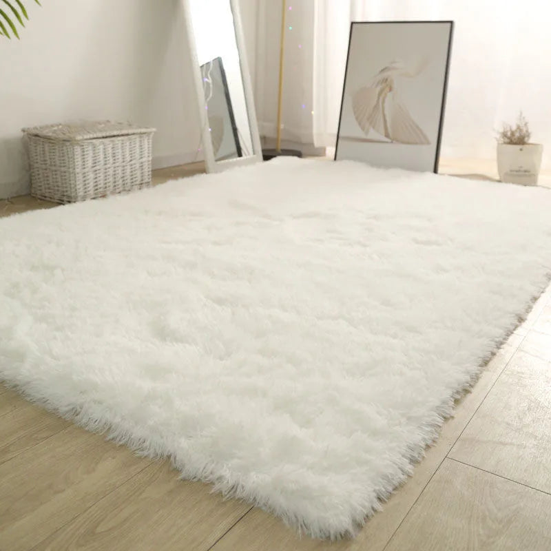 Fluffy Faux Fur Hall Carpet for Living Room Bedroom Kids Room Dorm